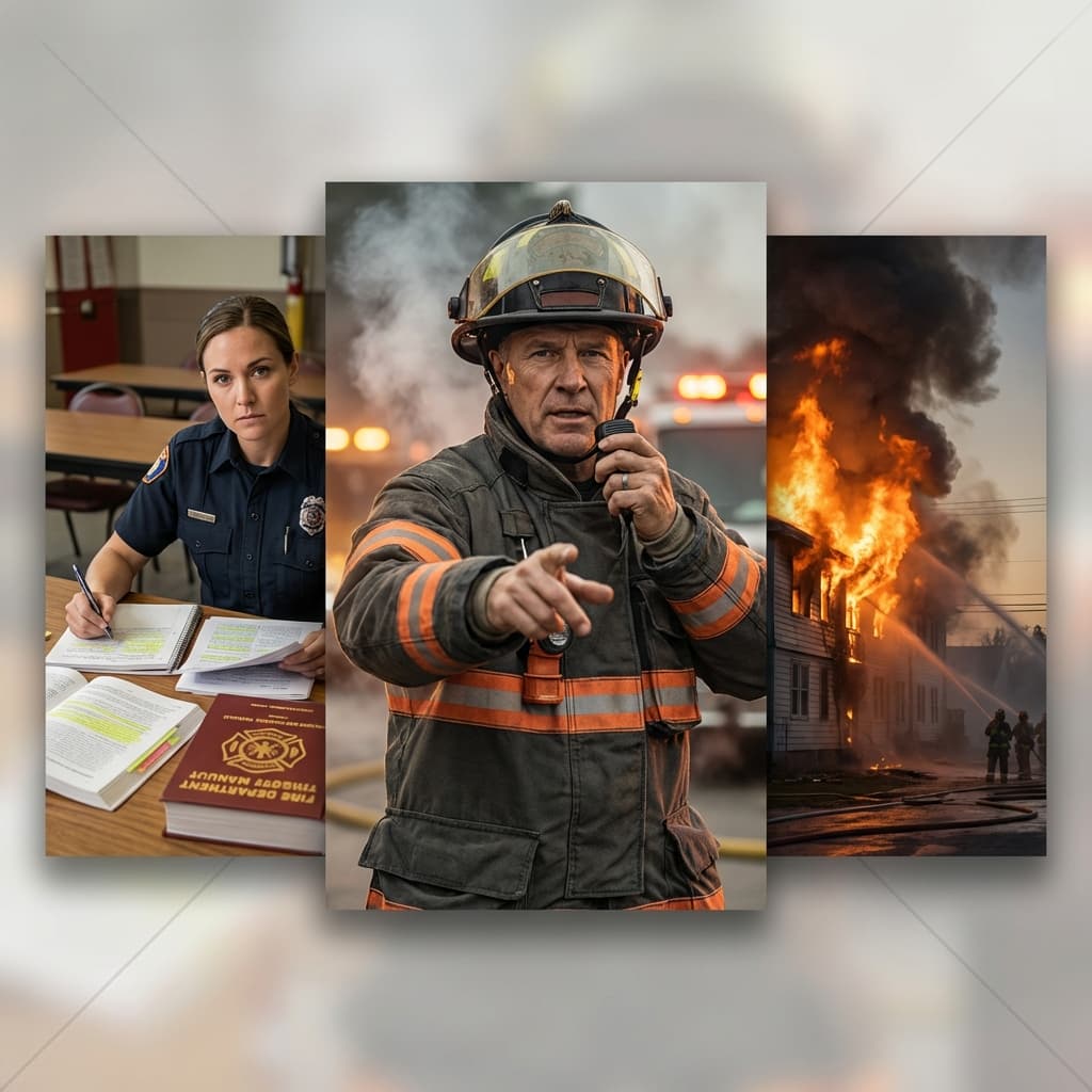 Fire promotion preparation collage